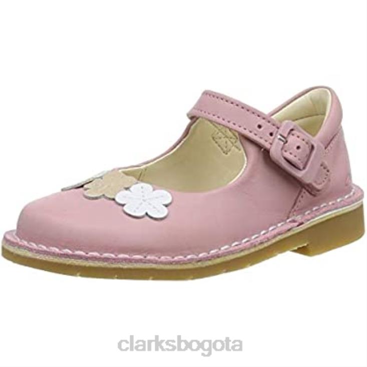 Clarks 0DX8L321 Zapatos clarks comet gem de cuero para niño rosa polvoriento niños