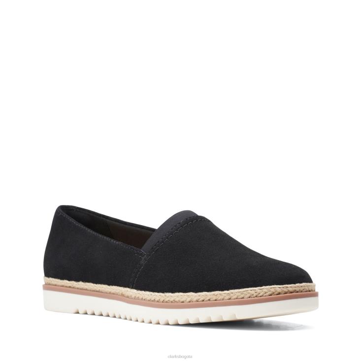 Clarks 0DX8L3215 serena paige clarks ante negro mujer ante negro