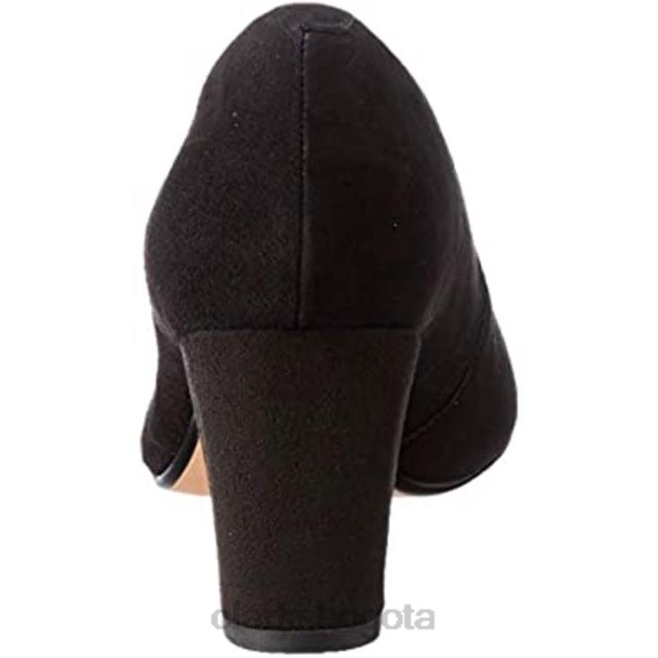 Clarks 0DX8L322 Zapatos de salón clarks aubrie para mujer negro mujer ante negro