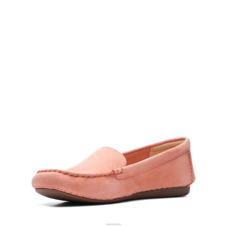 Clarks 0DX8L3229 pecas caminar clarks melocotón gamuza mujer ante melocotón