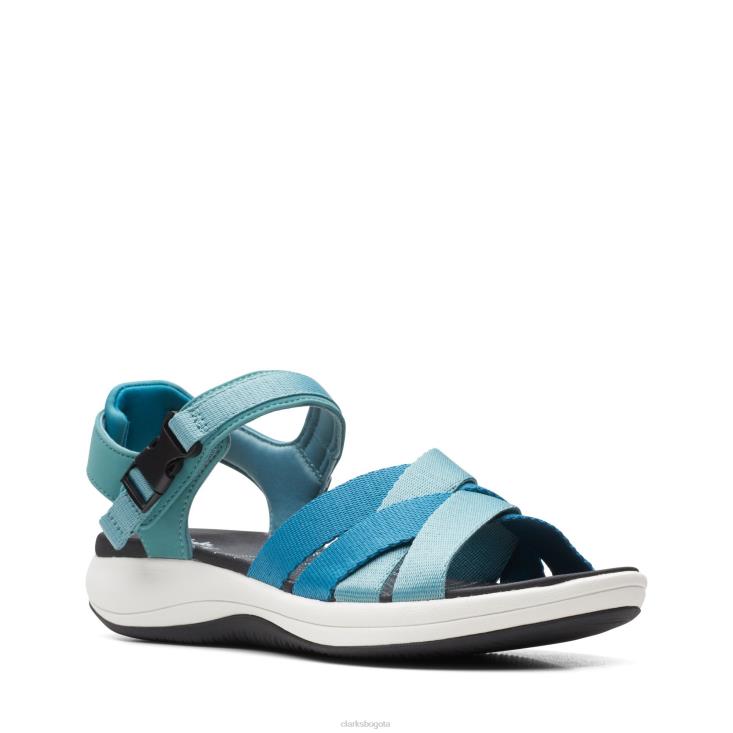 Clarks 0DX8L3238 mira tide teal combi clarks mujer combinación verde azulado