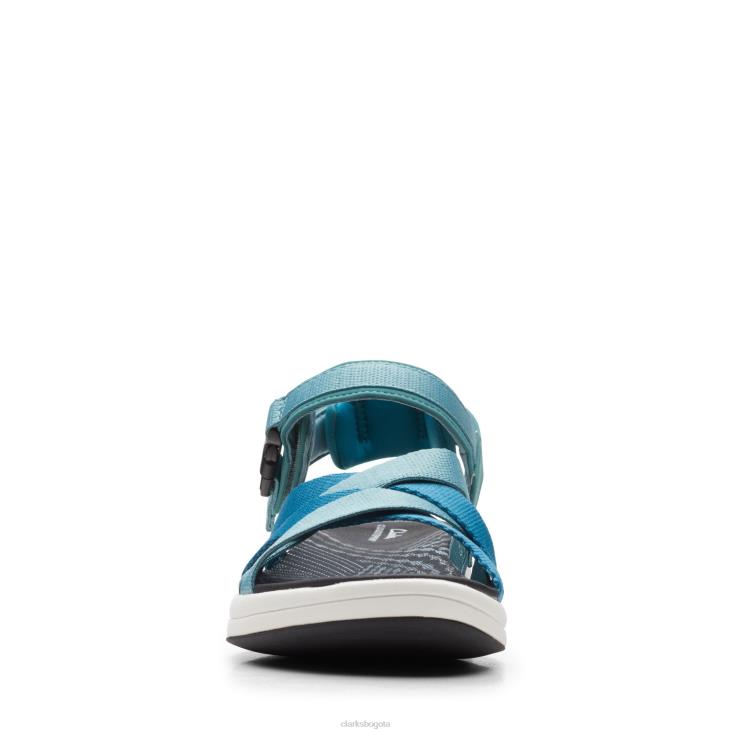 Clarks 0DX8L3238 mira tide teal combi clarks mujer combinación verde azulado