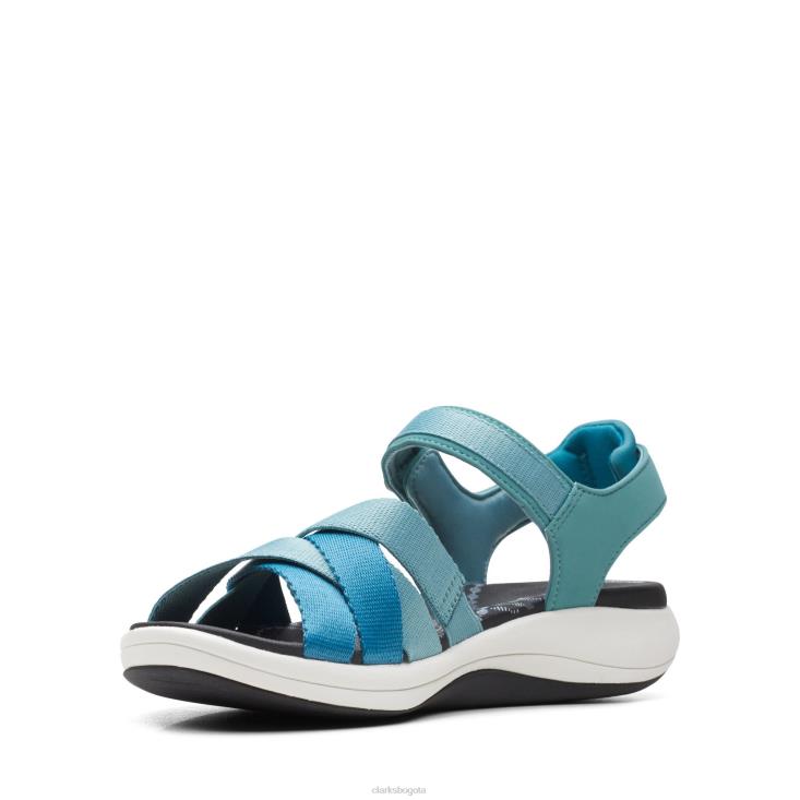 Clarks 0DX8L3238 mira tide teal combi clarks mujer combinación verde azulado