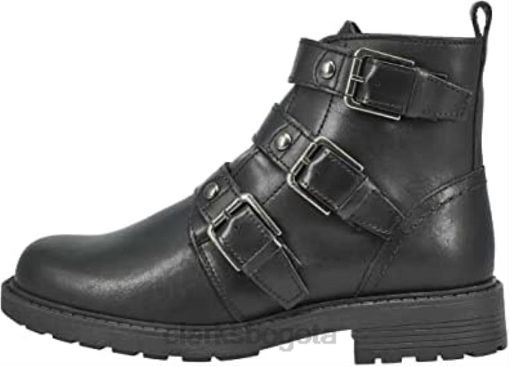 Clarks 0DX8L324 Bota de moto mujer piel negra orinoco2 con tachuelas clarks mujer cuero negro