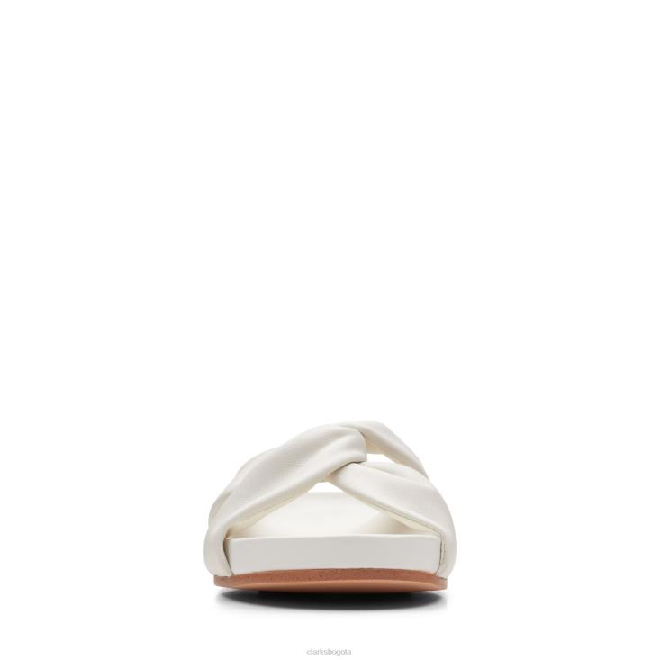 Clarks 0DX8L3241 clarks cuero blanco puro giro mujer cuero blanco