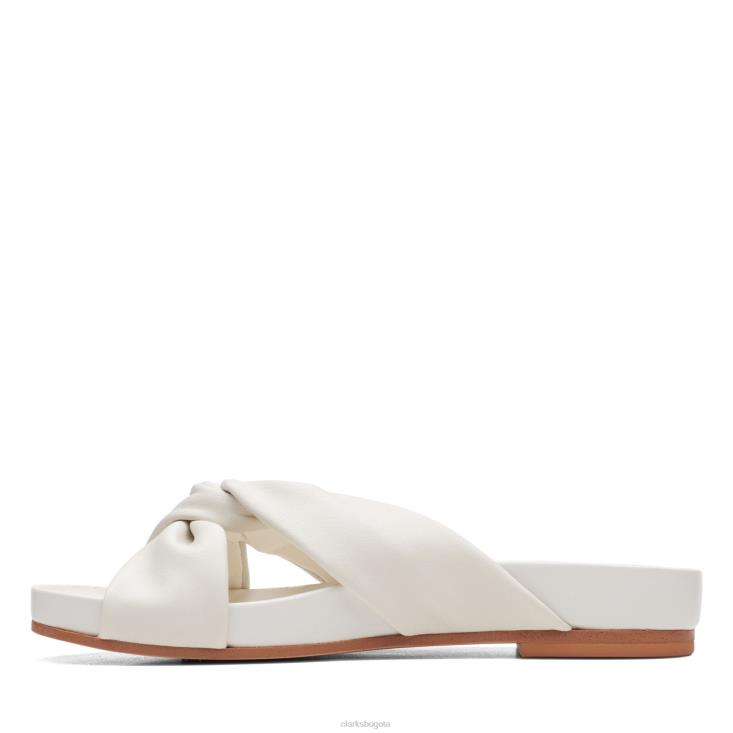 Clarks 0DX8L3241 clarks cuero blanco puro giro mujer cuero blanco