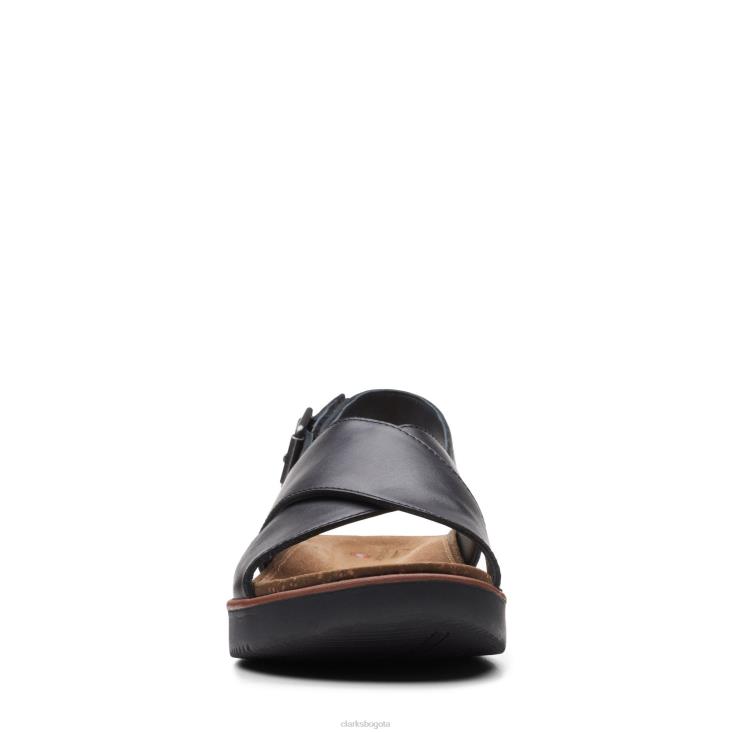 Clarks 0DX8L3249 clarks elayne cross cuero negro mujer cuero negro