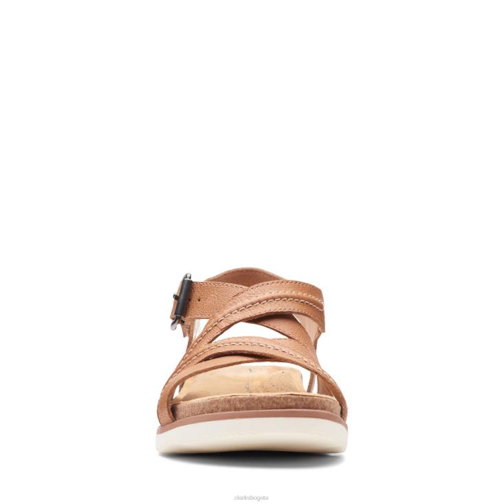 Clarks 0DX8L3267 bronceado claro lea clarks brynn ave mujer lea bronceado claro