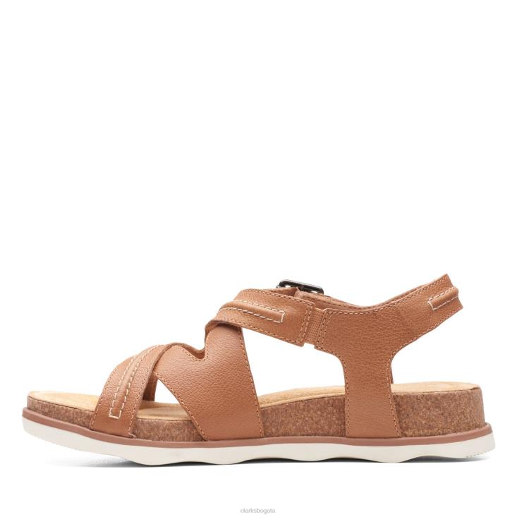 Clarks 0DX8L3267 bronceado claro lea clarks brynn ave mujer lea bronceado claro