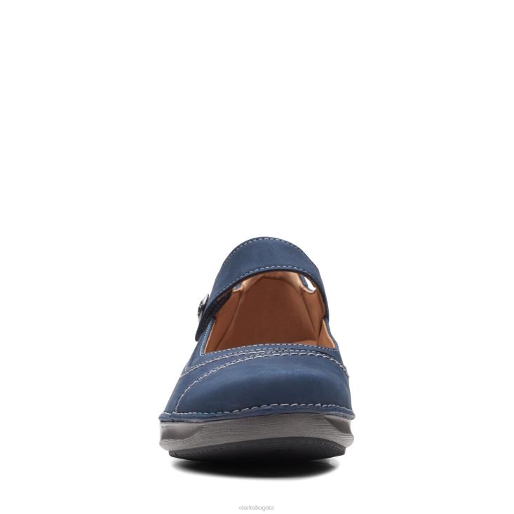 Clarks 0DX8L3287 appley walk clarks nubuck azul marino mujer nubuck azul marino