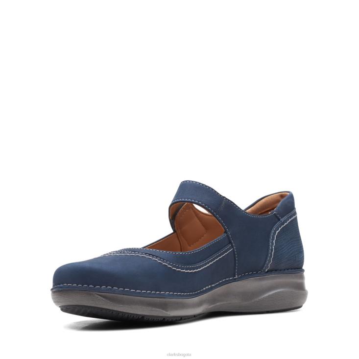 Clarks 0DX8L3287 appley walk clarks nubuck azul marino mujer nubuck azul marino