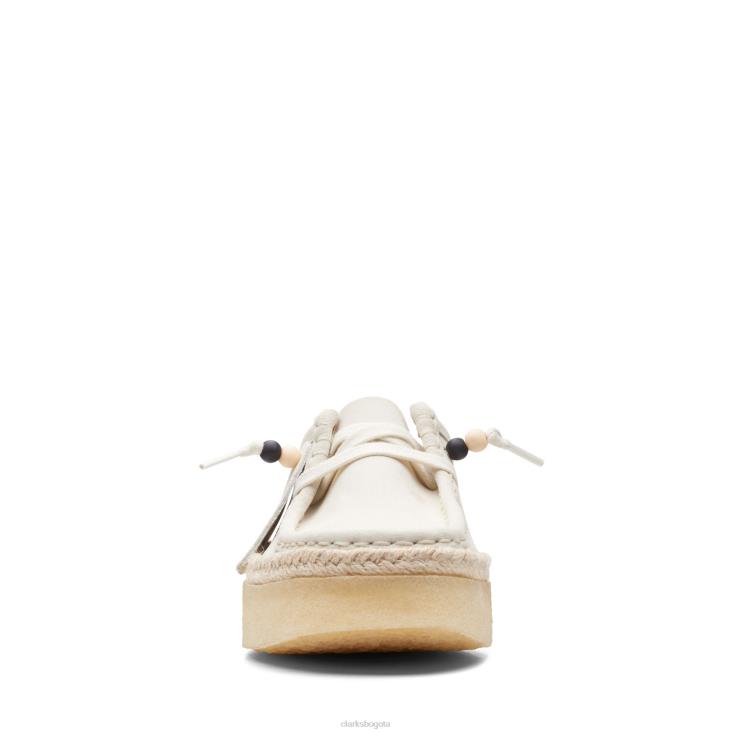 Clarks 0DX8L3290 clarks wallabee cup lo ante blanco mujer gamuza blanca