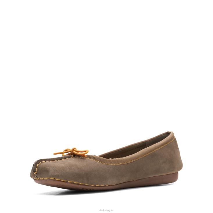 Clarks 0DX8L3291 clarks freckle ice ante oliva oscuro mujer ante oliva oscuro