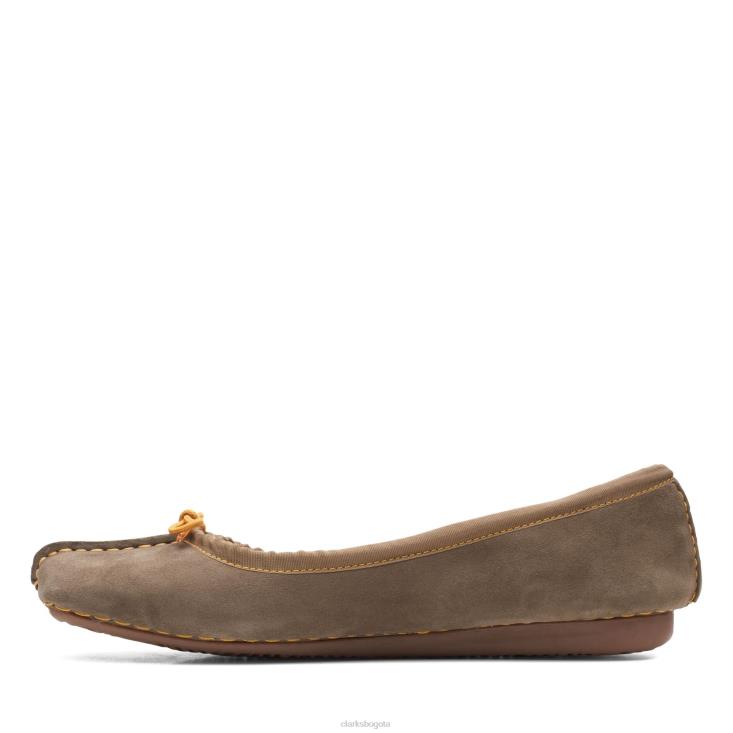 Clarks 0DX8L3291 clarks freckle ice ante oliva oscuro mujer ante oliva oscuro