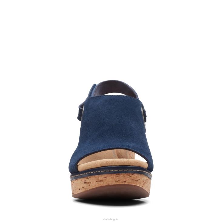 Clarks 0DX8L3292 gamuza azul marino giselle sea clarks mujer gamuza azul marino