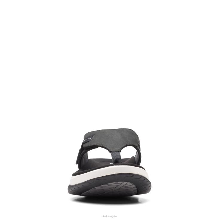 Clarks 0DX8L3294 Clarks combinados wave 20 sea negro cuero/nubuck mujer combinación cuero/nubuck negro