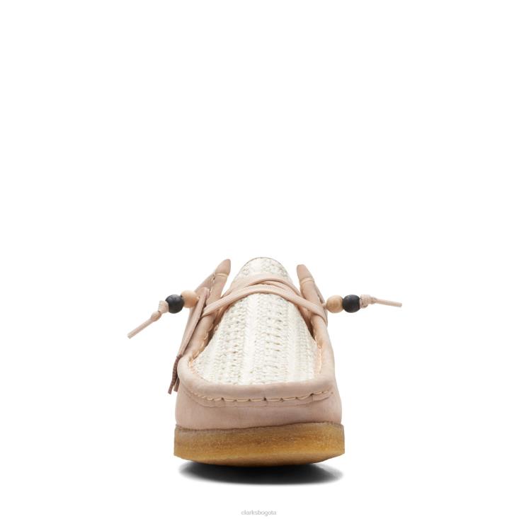 Clarks 0DX8L3299 clarks wallabee rafia natural mujer rafia natural