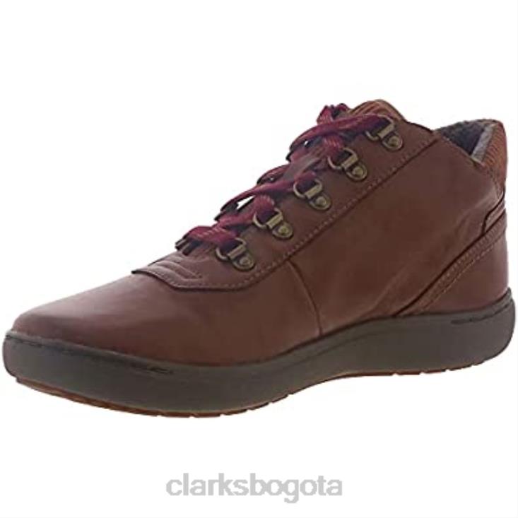 Clarks 0DX8L33 Botas Clarks Nalle Mid de cuero color canela oscuro para mujer mujer cuero bronceado oscuro
