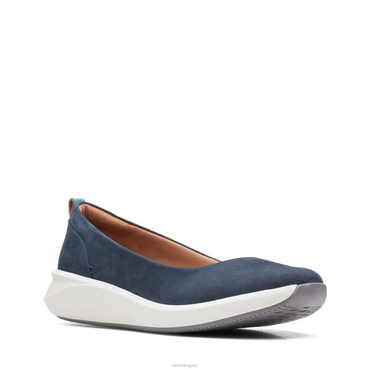 Clarks 0DX8L3303 clarks un rio vibe nubuck azul marino mujer nubuck azul marino