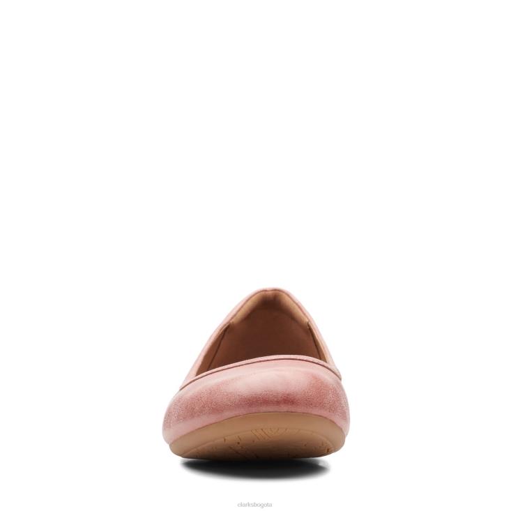 Clarks 0DX8L3304 rosa clarks canebay llanura mujer rosa