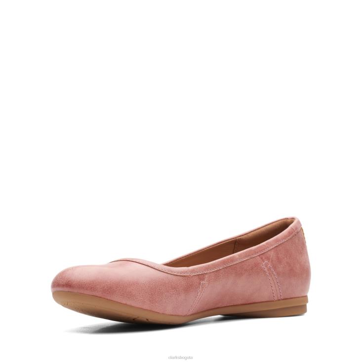 Clarks 0DX8L3304 rosa clarks canebay llanura mujer rosa