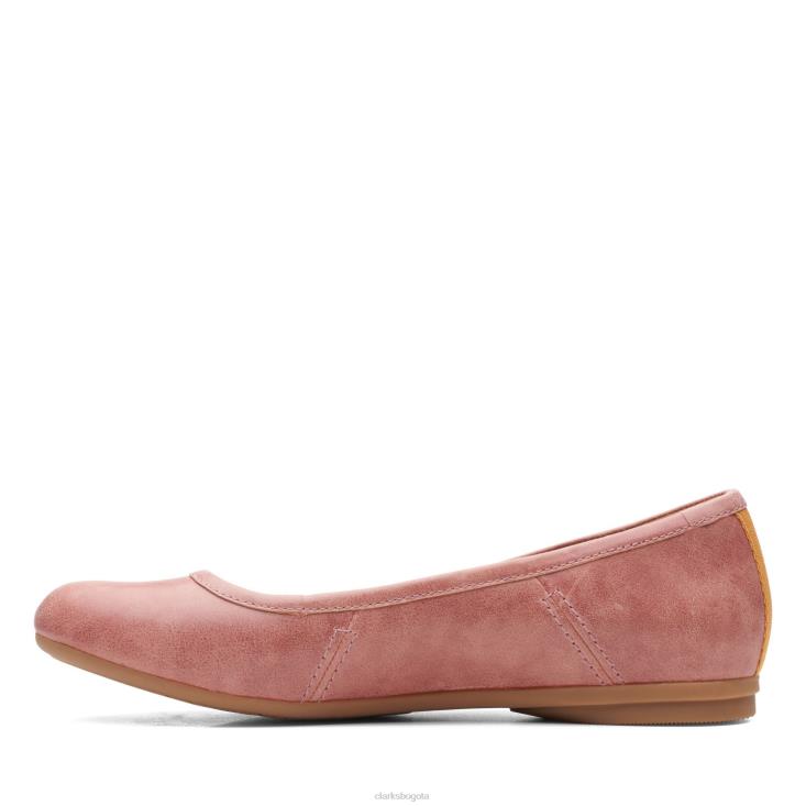 Clarks 0DX8L3304 rosa clarks canebay llanura mujer rosa