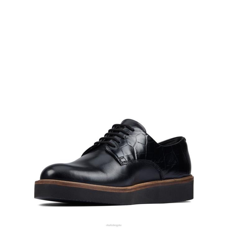 Clarks 0DX8L3308 clarks punto cocodrilo negro mujer cocodrilo negro