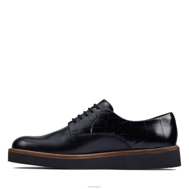 Clarks 0DX8L3308 clarks punto cocodrilo negro mujer cocodrilo negro