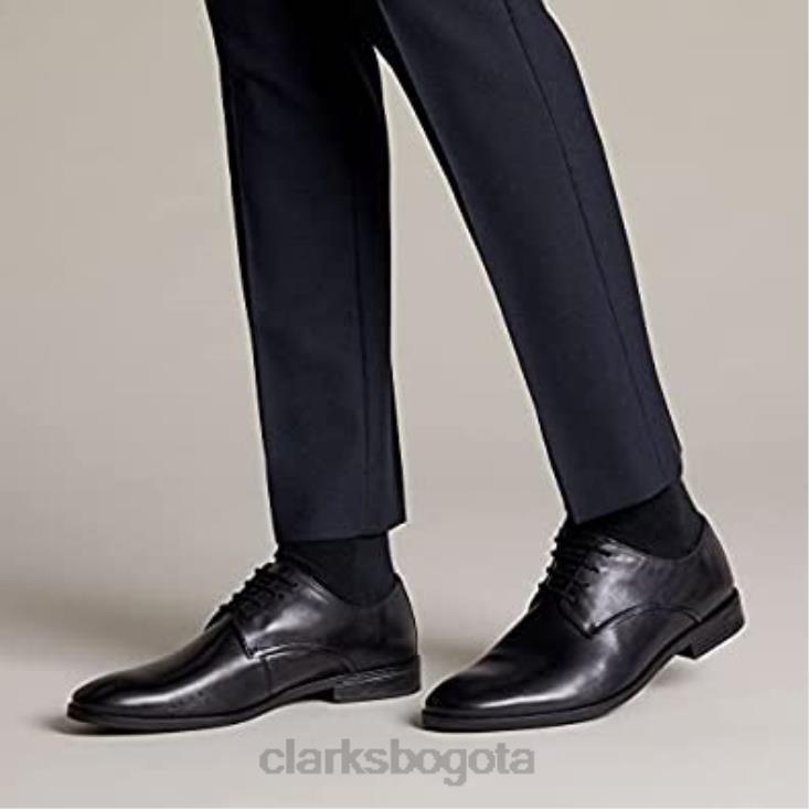 Clarks 0DX8L331 clarks stanford walk derby negros para hombre hombres cuero negro