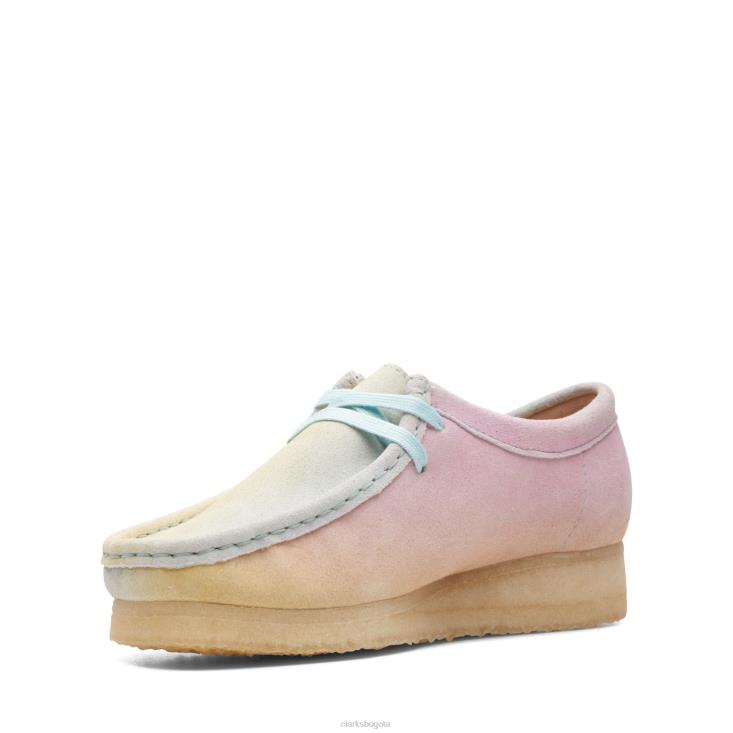 Clarks 0DX8L3317 wallabee clarks blanco/azul mujer blanco azul