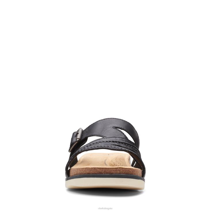 Clarks 0DX8L3324 Clarks Brynn Hope de cuero negro mujer cuero negro