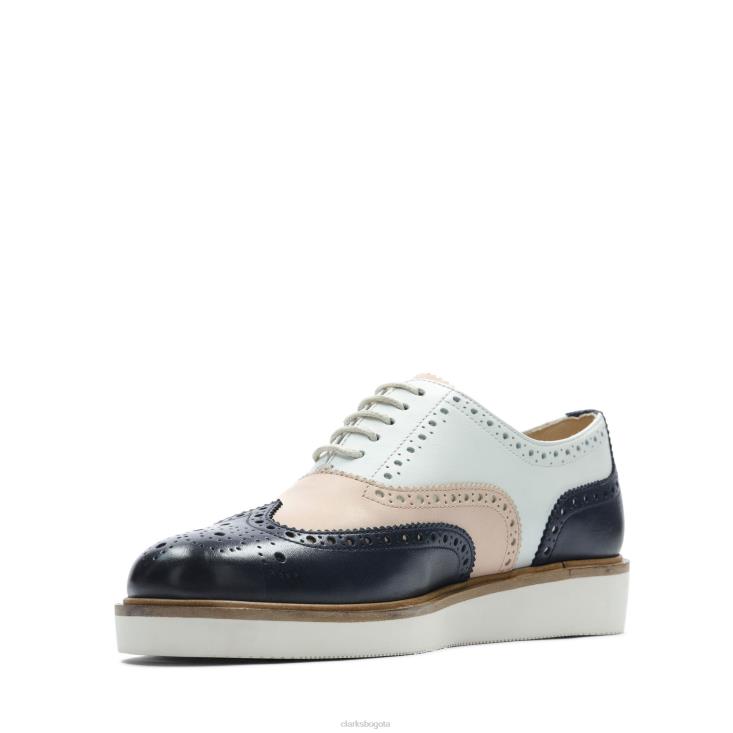 Clarks 0DX8L3335 clarks baile brogue azul marino mujer Armada