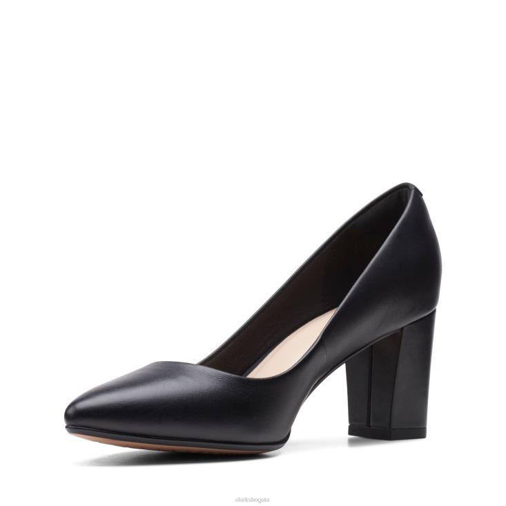 Clarks 0DX8L3339 clarks cuero negro aubrie sol unisexo cuero negro