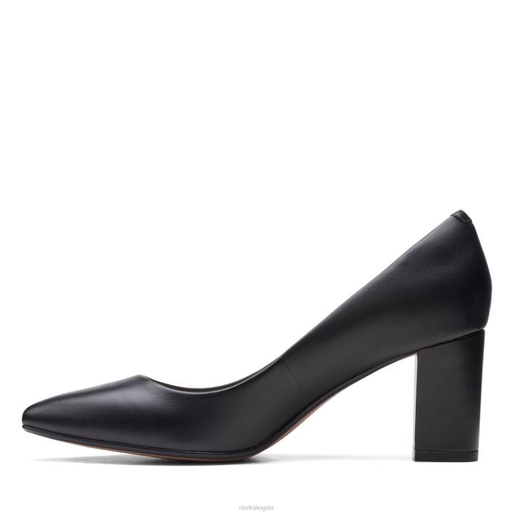 Clarks 0DX8L3339 clarks cuero negro aubrie sol unisexo cuero negro