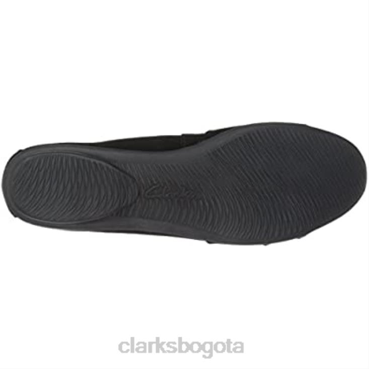 Clarks 0DX8L334 mocasín Graceljonas mujer plano ante negro clarks mujer ante negro