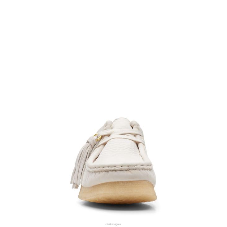 Clarks 0DX8L3349 wallabee clarks cuero blanco mujer cuero blanco