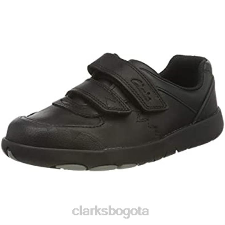 Clarks 0DX8L335 zapatillas bajas rex pace k para niño clarks negro niños cuero negro cuero negro