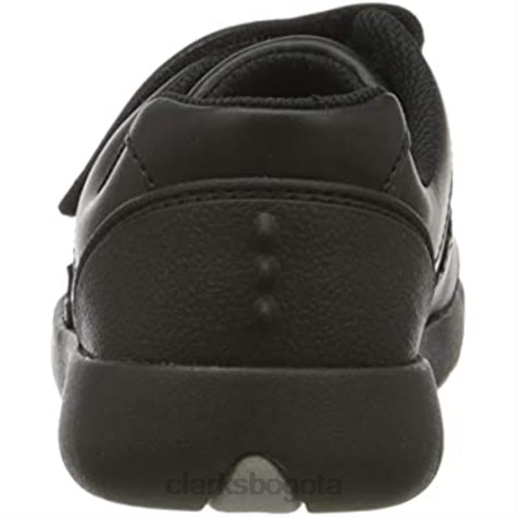 Clarks 0DX8L335 zapatillas bajas rex pace k para niño clarks negro niños cuero negro cuero negro