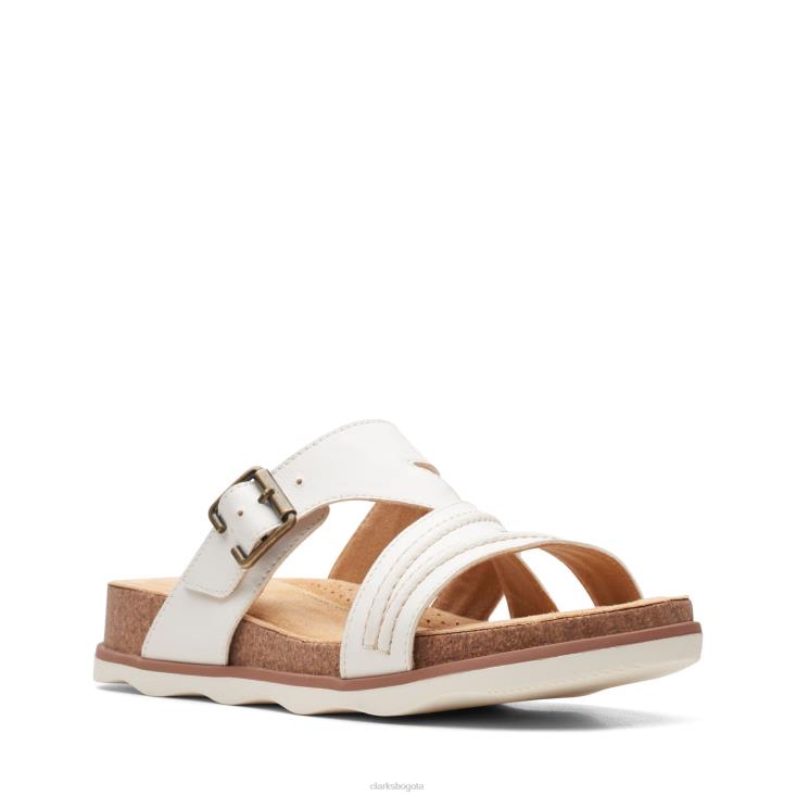 Clarks 0DX8L3352 clarks brynn de cuero blanco esperanza mujer cuero blanco