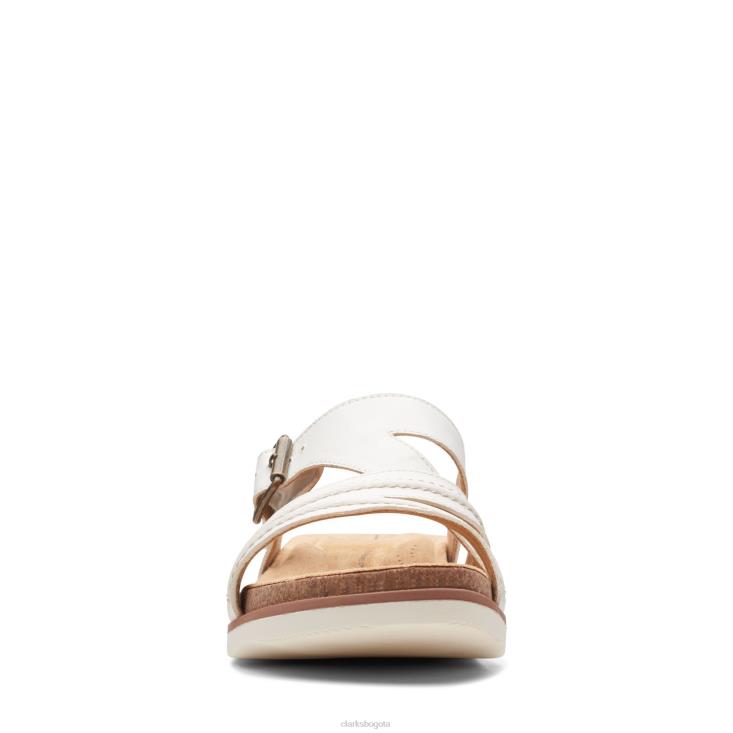 Clarks 0DX8L3352 clarks brynn de cuero blanco esperanza mujer cuero blanco