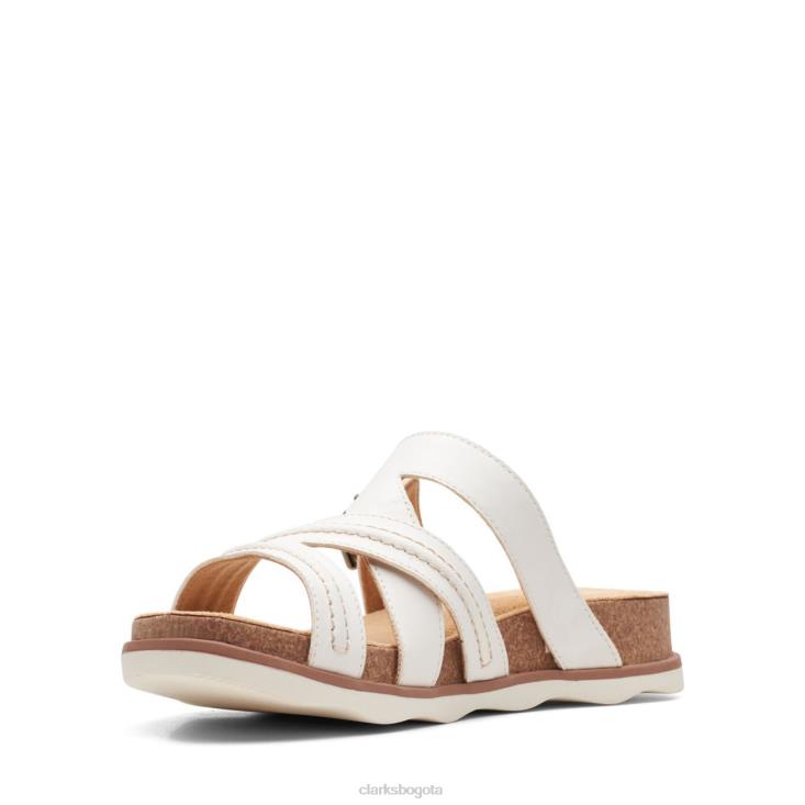 Clarks 0DX8L3352 clarks brynn de cuero blanco esperanza mujer cuero blanco