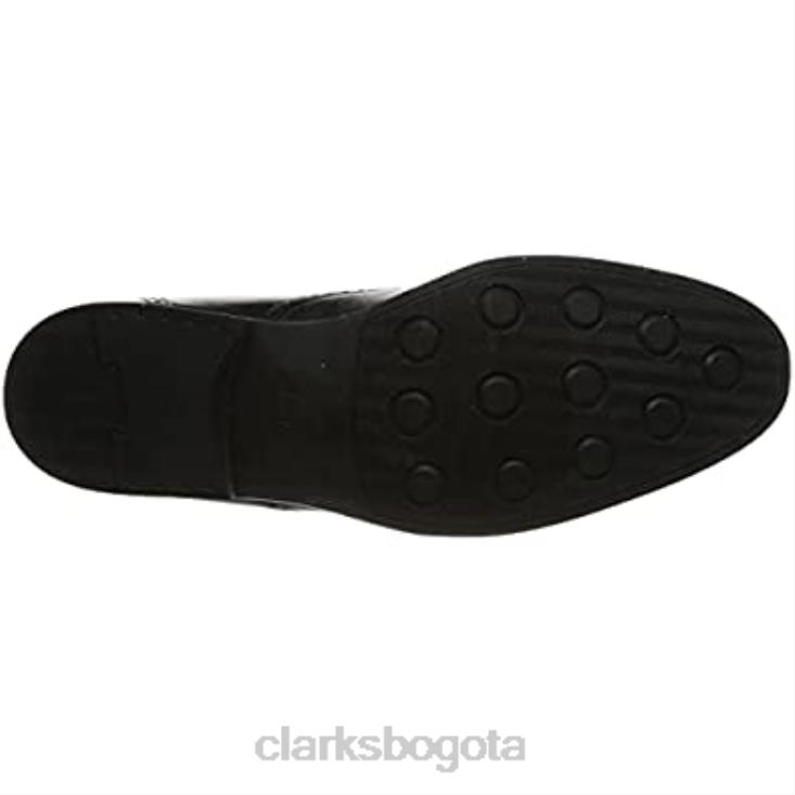 Clarks 0DX8L336 Clarks Oxford Whiddon Wing para hombre negros hombres cuero negro