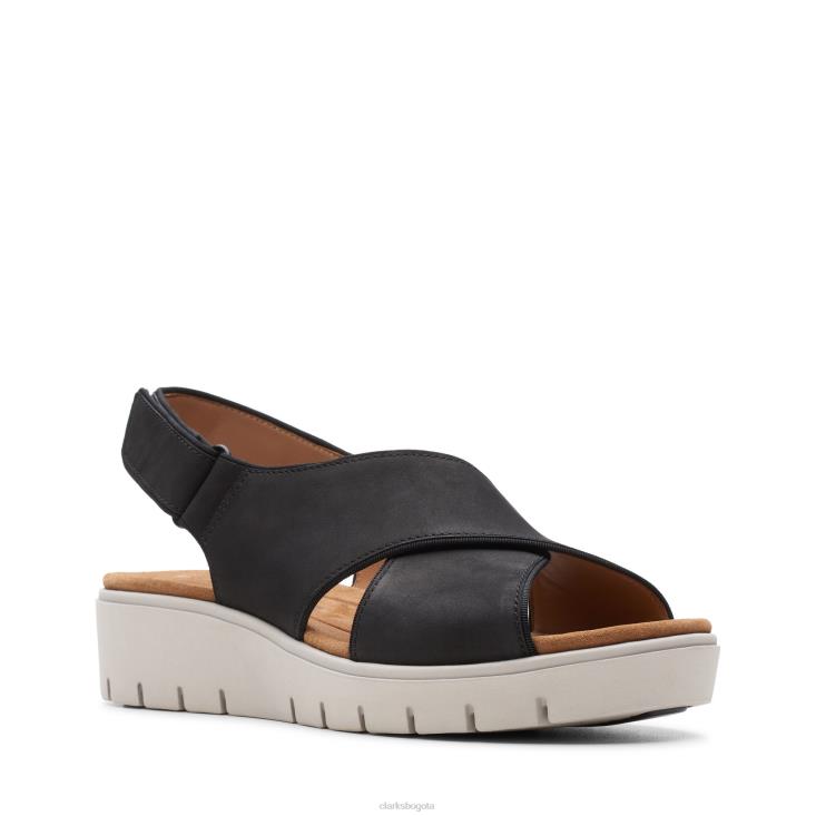 Clarks 0DX8L3365 un karely sun clarks nobuk negro mujer nubuck negro