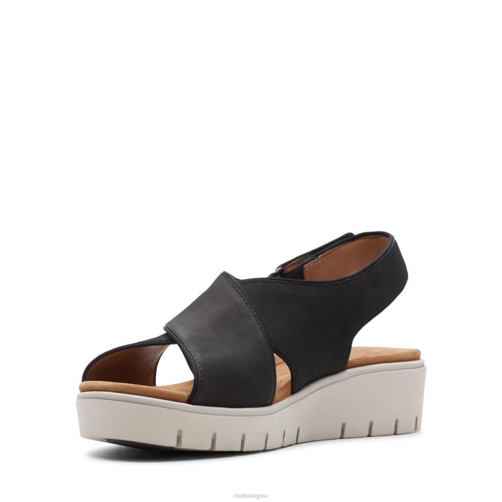 Clarks 0DX8L3365 un karely sun clarks nobuk negro mujer nubuck negro