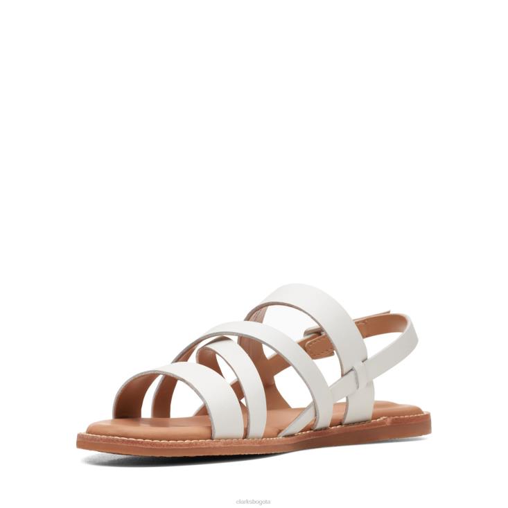 Clarks 0DX8L3366 clarks de cuero blanco karsea sun mujer cuero blanco