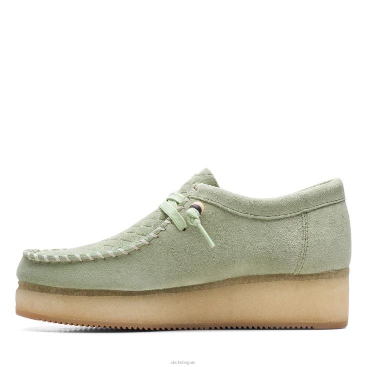 Clarks 0DX8L3367 wallacraft lo clarks verde pálido mujer Verde pálido