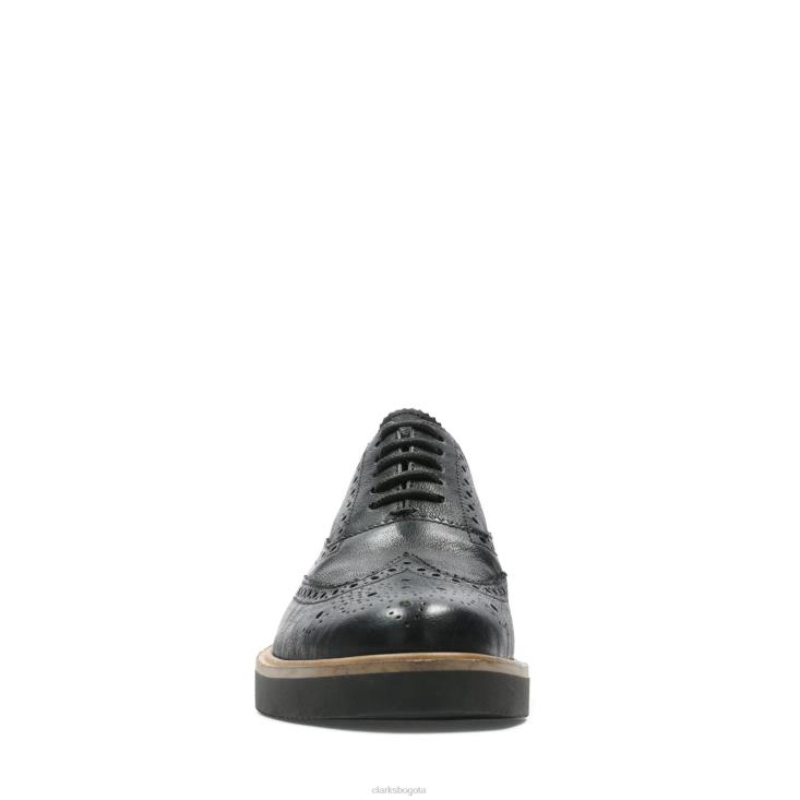 Clarks 0DX8L3370 clarks baille brogue cuero negro mujer cuero negro