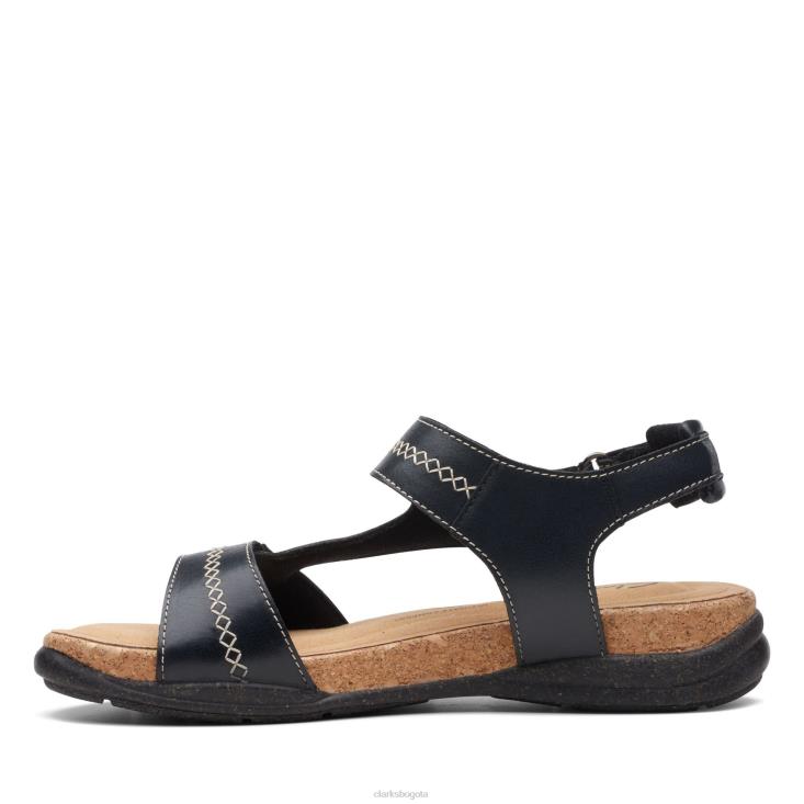 Clarks 0DX8L3372 clarks roseville mae cuero negro mujer cuero negro
