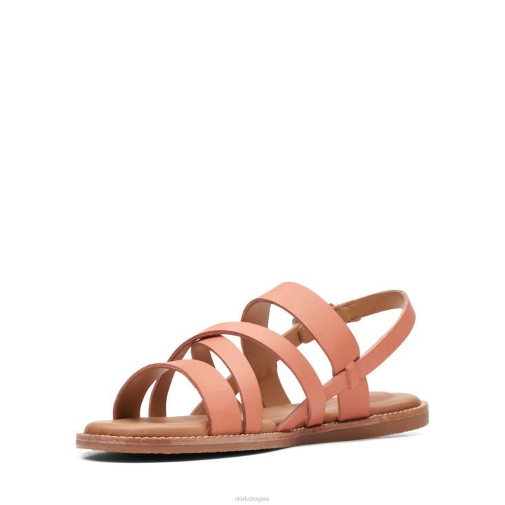 Clarks 0DX8L3376 coral claro clarks karsea sol mujer coral claro