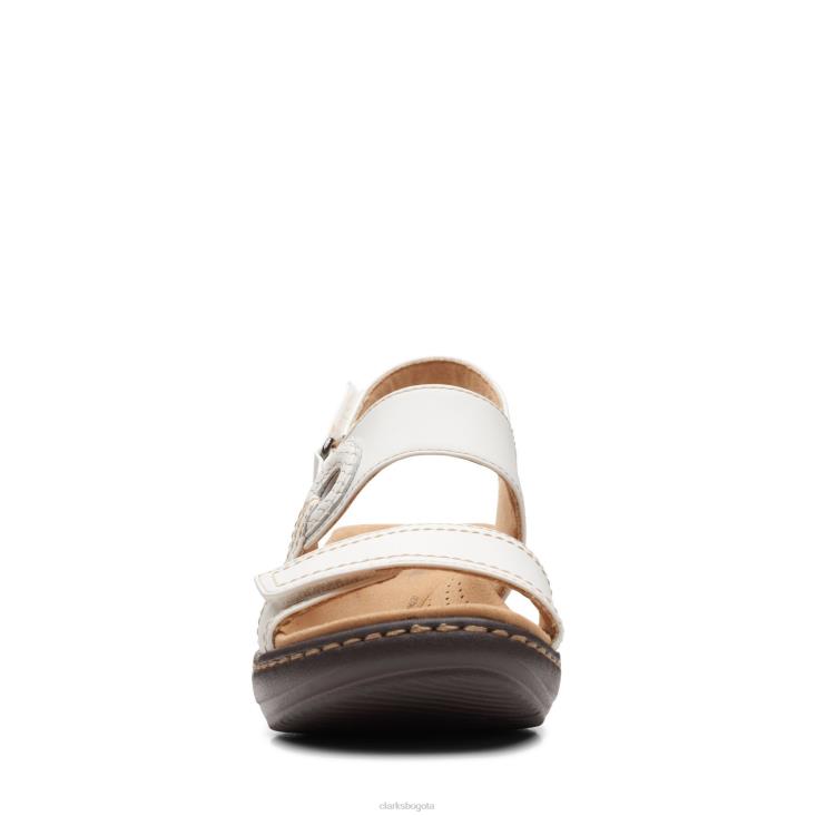 Clarks 0DX8L3377 clarks cuero blanco merliah opal mujer cuero blanco